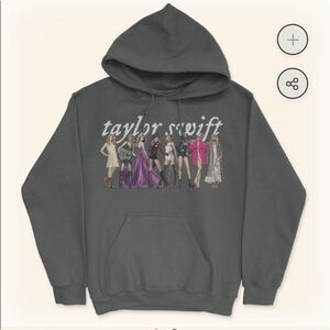 Taylor Swift Folklore Album Eras Hoodie Hooded Sweatshirt Women’s Large Grey